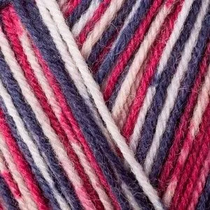 Regia 4-fadig Color 100g / Регия 4 нитки 100г/ пряжа Regia, 4 нитки, MEZ, 9801269 (07708, skimutze color лыжная шапочка, белый/красный/серый)