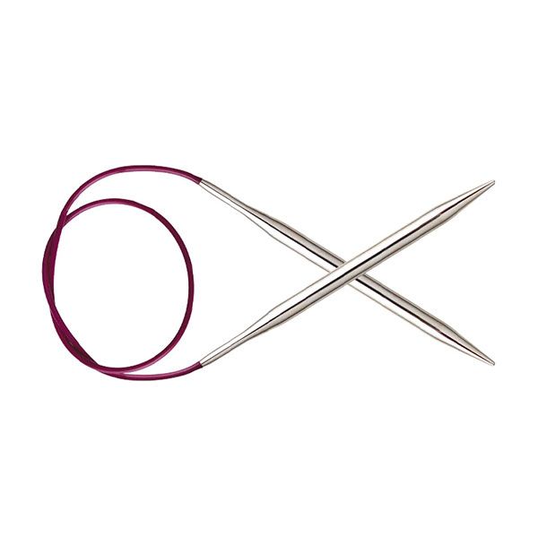 Спицы круговые "Nova" латунь с гальваническим покрытием, серебристый, KnitPro, 113 (7мм/80см) Спицы круговые "Nova" латунь с гальваническим покрытием, серебристый, KnitPro, 113 (7мм/80см)