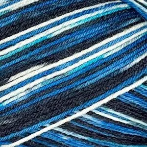 Design Line /Дизайн Лайн/ пряжа Regia, 4 нитки, MEZ, 9801270 (03891, Design Line by Arne & Carlos, breivikbotn color брейвикботн, голубой/синий/черный)