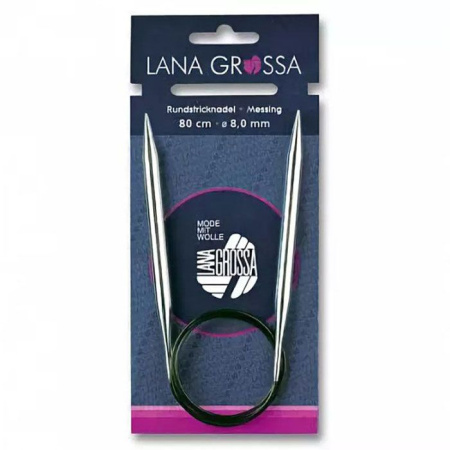 Спицы круговые Lana Grossa 80 см, латунь 