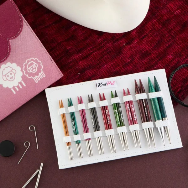 Набор "Deluxe" спиц съемных укороченных "Dreamz", длина 9 размеров, KnitPro, 200