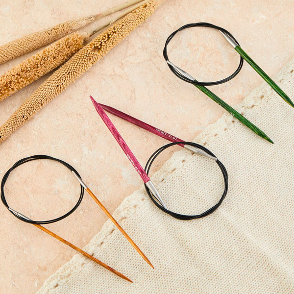 Спицы круговые "Dreamz" ламинированная береза, вишня в цвету, KnitPro, 200