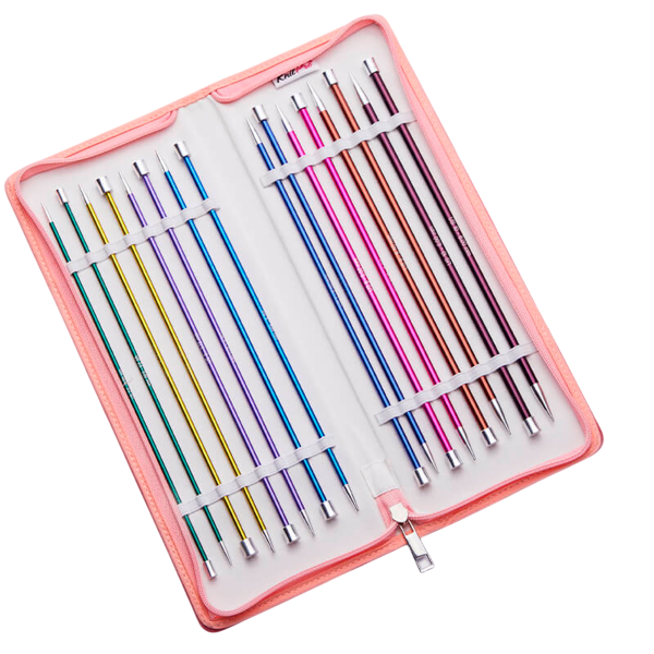 Набор "Grande" спиц прямых длиной "Zing", 11 размеров, KnitPro, 474