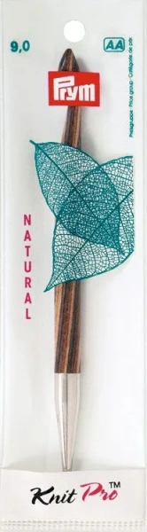 Крючок для вязания тунисский, съемный "NATURAL" 9мм/15см, Prym, 223710