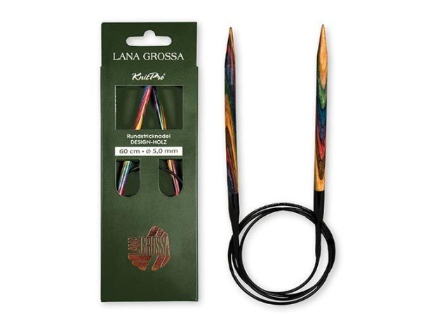 Круговые спицы, дерево (разноцветное), 60 см (6.50)