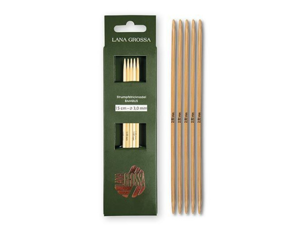Чулочные спицы, бамбук Япония, 15 см (4.0)