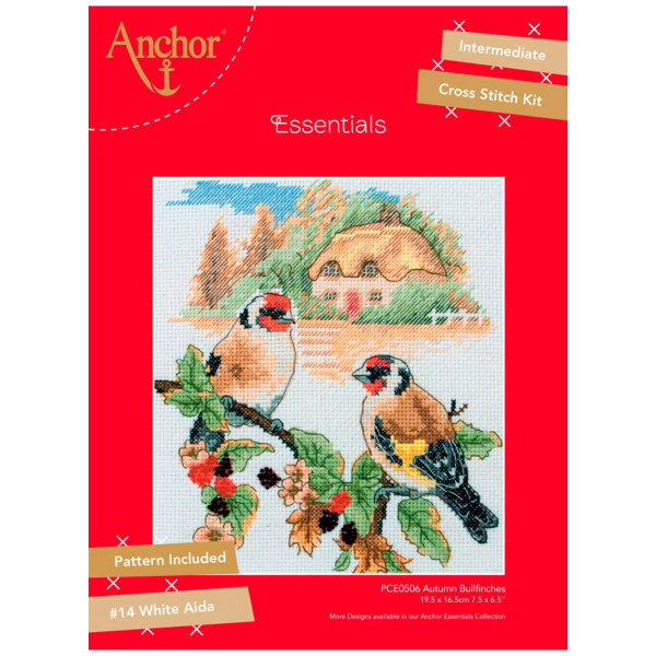 товар Набор для вышивания Anchor "Autumn Goldfinch" /Осенний Щегол/ 19,5*16,5см, MEZ Венгрия, PCE0506 Венгрия 