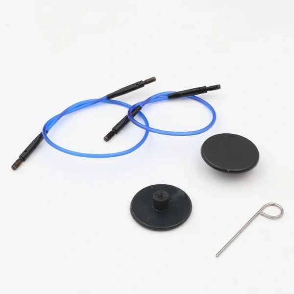 Набор тросиков для мини съемных спиц "Denim Indigo Wood", длина 13 (27) и 17 (30)см, KnitPro, 10640