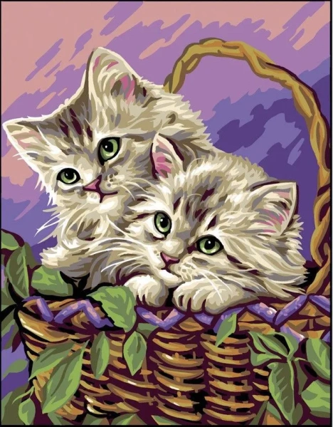 товар Канва-страмин Royal Paris с рисунком "Entre Chats" 47,5*37см, MEZ Венгрия, 9880142-00420 Венгрия 