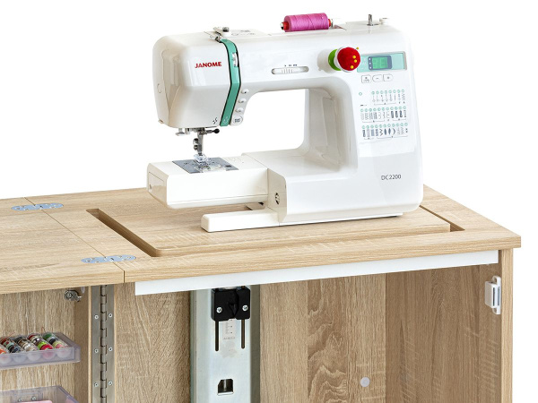 Стол раскладной для швейной машины COMPACT, МДФ, 600 х 440 х 760 мм, цвет дуб. Арт TLM.C-O001