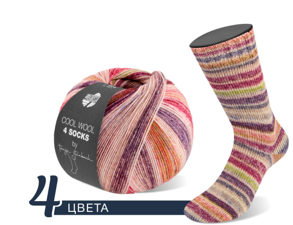 Набор пряжи 'MEILENWEIT COOL WOOL 4 SOCKS print' (2024  вар.1) новые цвета (Набор пряжи 'MEILENWEIT COOL WOOL 4 SOCKS print' (2024  вар.1) новые цвета)
