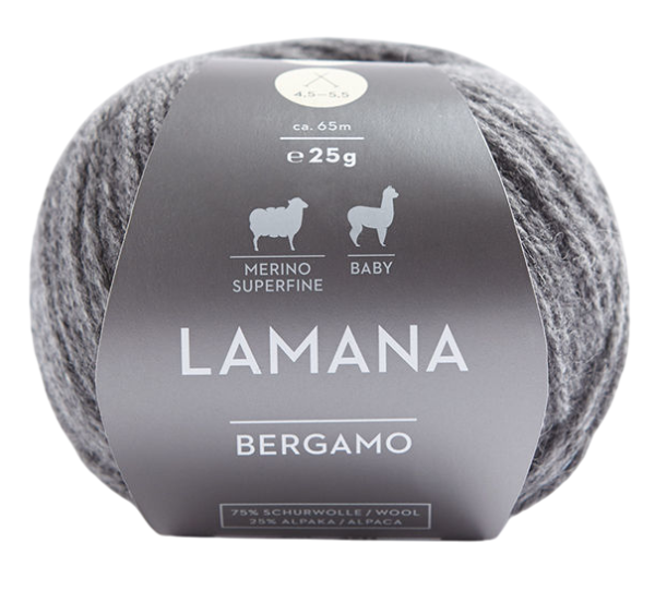 /Бергамо/ пряжа Lamana (75% шерсть мериноса сверхтонкая, 25% бэби альпака), 10*25г/65м (28 M, schief