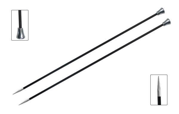 Спицы прямые "Karbonz" KnitPro, 412