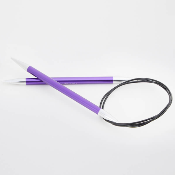 Спицы круговые "Zing" 7.0 мм, аметистовый (фиолетовый), алюминий, KnitPro 