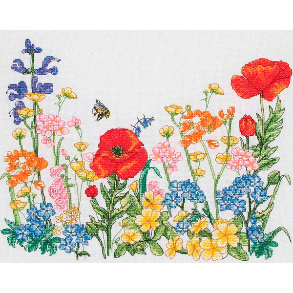 Набор для вышивания Anchor "Floral Meadow" /Цветочный луг/ 25*31см, MEZ Венгрия, PCE981 (Набор для вышивания Anchor "Floral Meadow" /Цветочный луг/ 25*31см, MEZ Венгрия, PCE981)