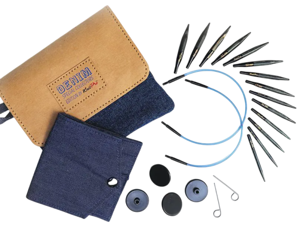 Набор спиц съемных мини "Denim Indigo Wood Mini", длина KnitPro, 206