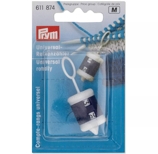 Счетчик рядов универсальный, пластик, белый/фиолетовый, Prym, 611874