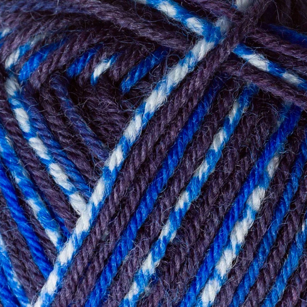 4-fadig Color /4 нитки Колор/ пряжа Regia, 4 нитки, MEZ, 9801281 (02265, button down color пуговичный синий, белый/синий)