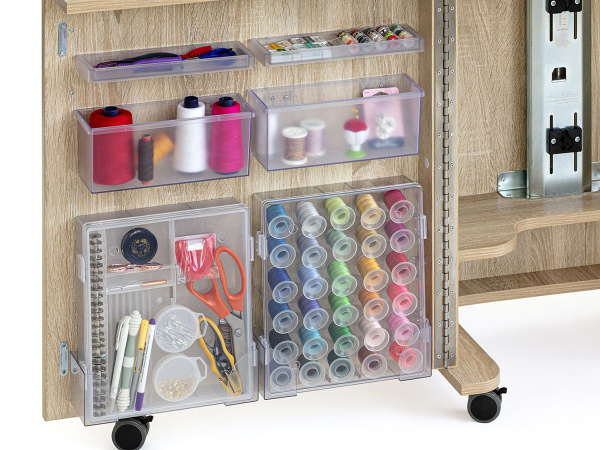 Стол раскладной для швейной машины COMPACT, МДФ, 600 х 440 х 760 мм, цвет дуб. Арт TLM.C-O001