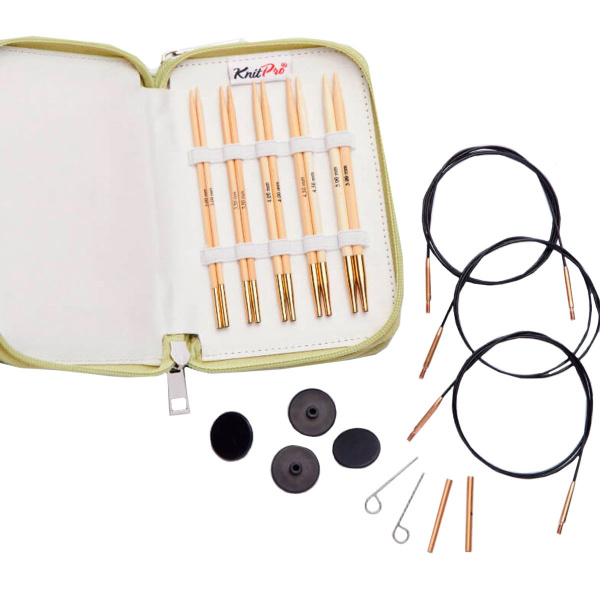 Набор спиц съемных " Bamboo" для начинающих, длина KnitPro, 225 (11.5см)