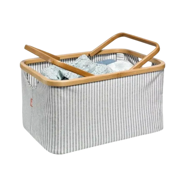 Корзина "Fold & Store Basket" складная 45*30*22см, хлопок/бамбук, серый, Prym, 612054