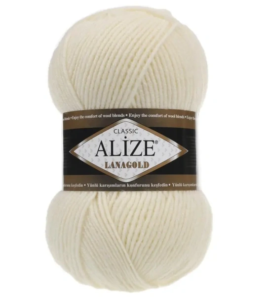 Пряжа для вязания Ализе LanaGold (49% шерсть, 51% акрил) 5х100г/240м