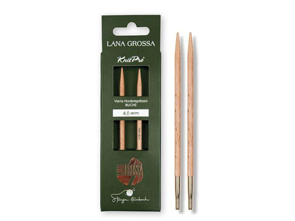 Разъёмные спицы, дерево (бук), 8.5 см (3.50)