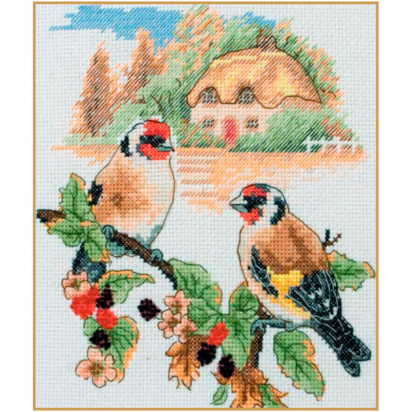 Набор для вышивания Anchor "Autumn Goldfinch" /Осенний Щегол/ 19,5*16,5см, MEZ Венгрия, PCE0506 (Набор для вышивания Anchor "Autumn Goldfinch" /Осенний Щегол/ 19,5*16,5см, MEZ Венгрия, PCE0506)