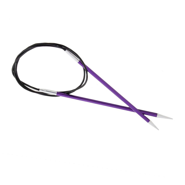 Knit Pro Спицы круговые Zing алюминий, аметистовый (фиолетовый)