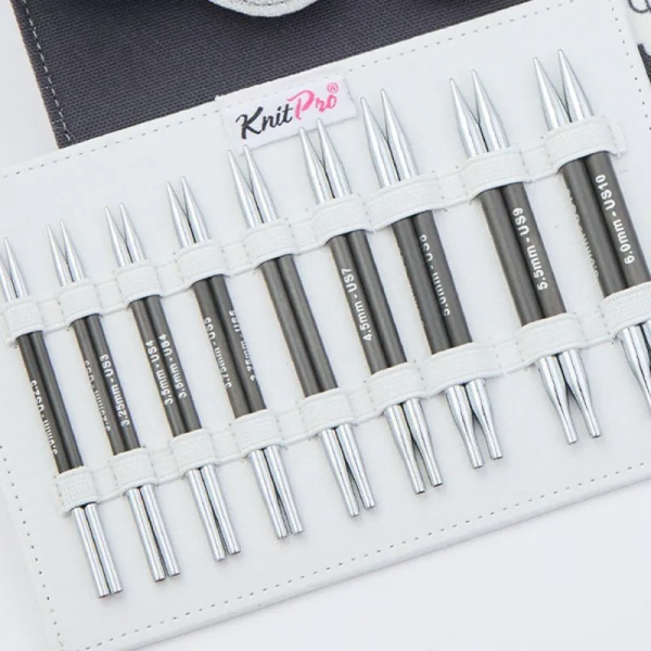 Набор "Deluxe" спиц съемных укороченных "Karbonz", длина 9 размеров, KnitPro, 416
