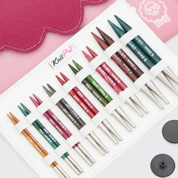 Набор "Deluxe" спиц съемных укороченных "Dreamz", длина 9 размеров, KnitPro, 200