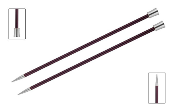 Спицы прямые "Zing" KnitPro, 472 (12мм/25см)