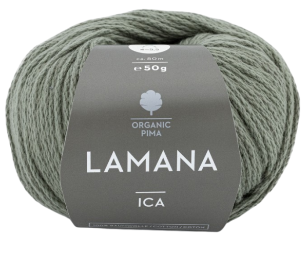 /Ика/ пряжа Lamana, 100% пима хлопок, 10*50г/80м (28, schiefergrau, Ica
