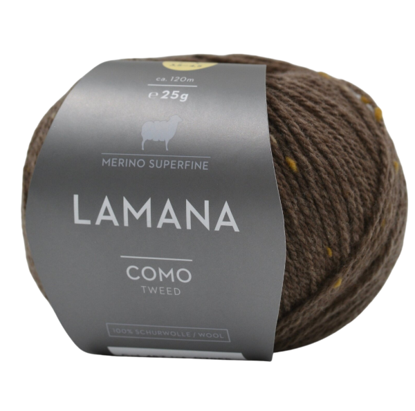 /Комо Твид/ пряжа Lamana (100% шерсть мериноса сверхлегкая), 10*25г/120м (28 ТВИД, schiefergrau, Com