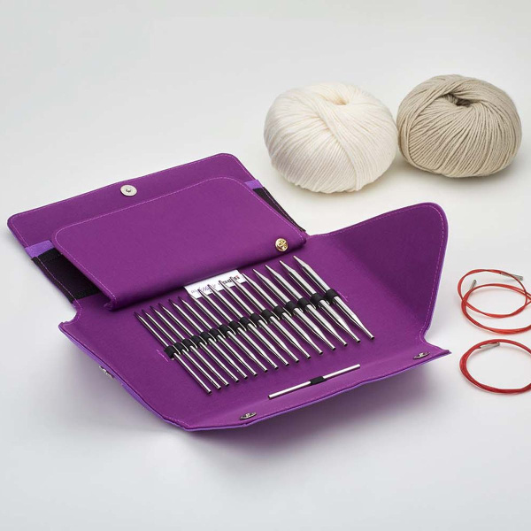 Набор круговых латунных спиц со сменными лесками addiClick by Woolly Hugs. Арт 680-2/000