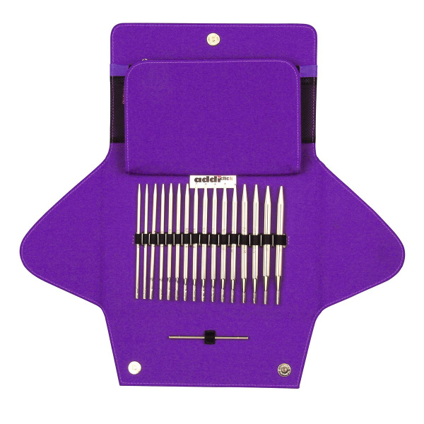 Набор круговых латунных спиц со сменными лесками addiClick by Woolly Hugs. Арт 680-2/000