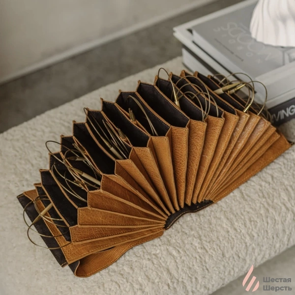 Органайзер для круговых спиц "Betina XL" Rich Brown. Арт QB-4619/Rich Brown