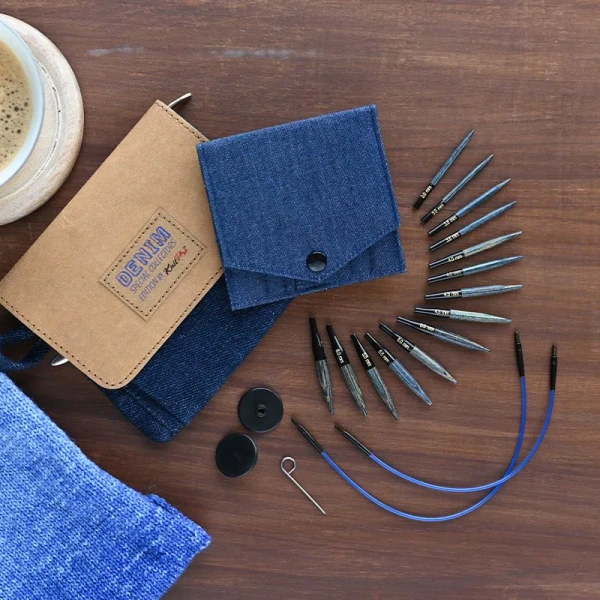 Набор спиц съемных мини "Denim Indigo Wood Mini", длина KnitPro, 206
