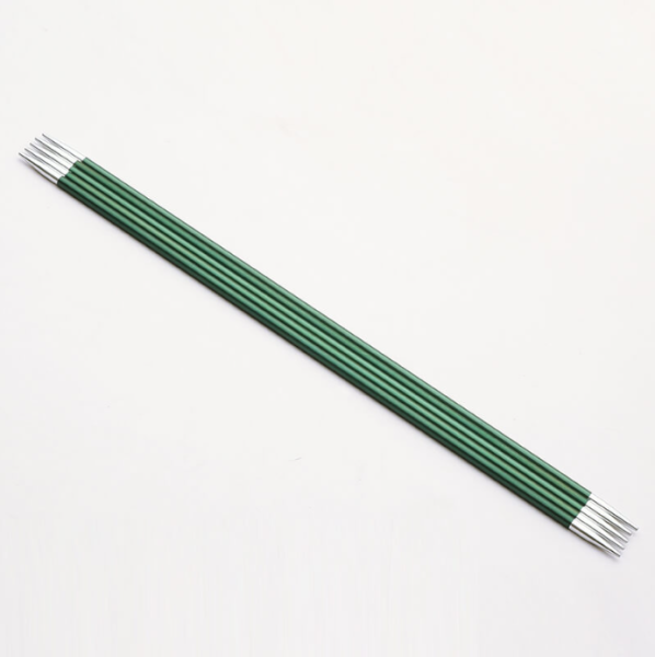 Спицы чулочные "Zing" 3.0 мм / 15 см алюминий, нефритовый, 5 шт, KnitPro 