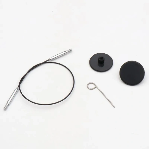 Набор тросиков для мини съемных спиц, длина около 13 и 17см, заглушки 2шт, ключик, KnitPro, 10660