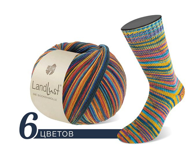 Набор пряжи 'MEILENWEIT LANDLUST DIE SOCKENWOLLE SEIDE' (2026 вар.1) (Набор пряжи 'MEILENWEIT LANDLUST DIE SOCKENWOLLE SEIDE' (2026 вар.1))