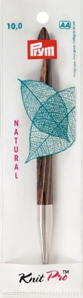 Крючок для вязания тунисский, съемный "NATURAL" 10мм/15см, Prym, 223711