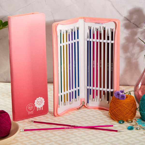 Набор "Grande" спиц прямых длиной "Zing", 11 размеров, KnitPro, 474