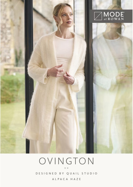 Инструкция Mode at Rowan по вязанию кардигана «Ovington» из пряжи Alpaca Haze, MIP12