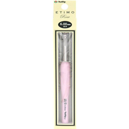 Крючок для вязания с ручкой "ETIMO Rose" 6 мм, Tulip, TER-12e