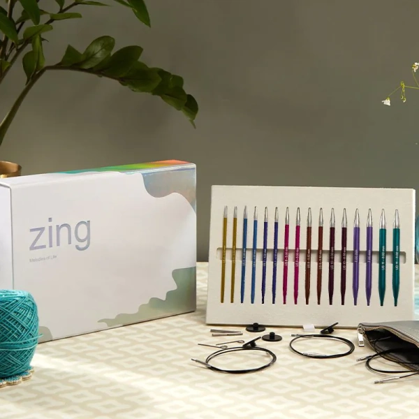 товар Подарочный набор "Мелодия жизни" съемных спиц "Zing", длина 8 размеров, KnitPro, 474 Индия 
