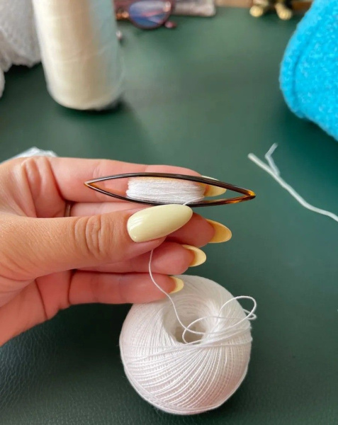 Челнок для фриволите, длина 65мм, пластик, коричневый, Prym, 611747