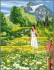 товар Канва-страмин Royal Paris с рисунком "La Prairie" 47,5*37см, MEZ Венгрия, 9880132-00203 