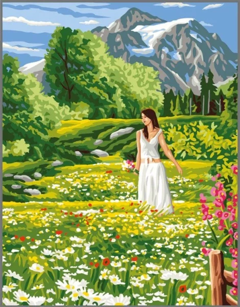 товар Канва-страмин Royal Paris с рисунком "La Prairie" 47,5*37см, MEZ Венгрия, 9880132-00203 