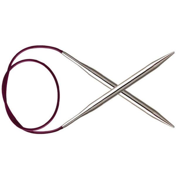 Knit Pro Спицы круговые "Nova Metal" никелированная латунь, серебристый (2.5мм/80см)